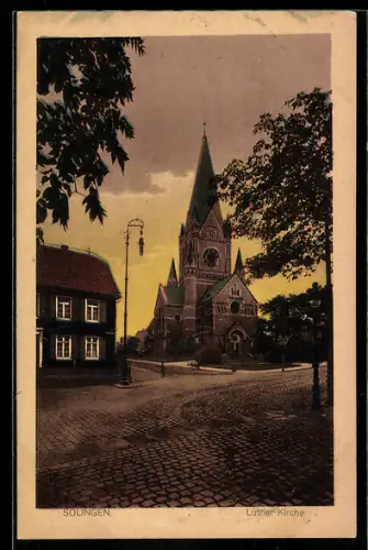 AK Solingen, Blick zur Luther-Kirche