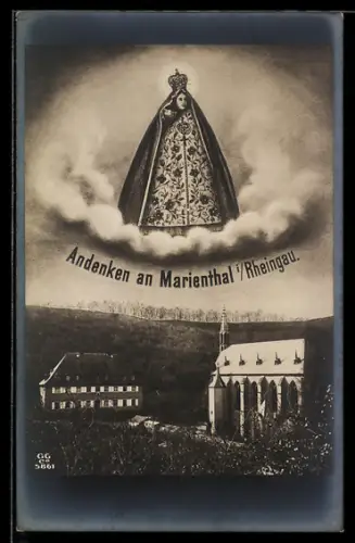 AK Marienthal i. Rheingau, Kirche mit Gnadenbild