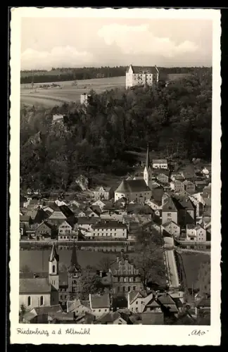 AK Riedenburg a. d. Altmühl, Teilansicht mit Kirche
