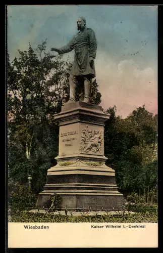AK Wiesbaden, Kaiser Wilhelm I.-Denkmal mit Umgebung