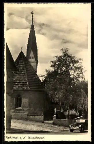 AK Plochingen a. N., Ottilienkapelle mit Grünanlagen