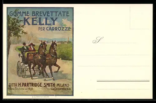 Künstler-AK Milano, H. Partridge Smith, Gomme Berevettate Kelly par Carrozze