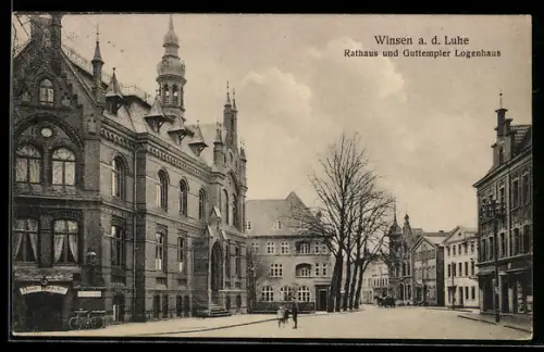 AK Winsen a. d. Luhe, Rathaus und Guttempler Logenhaus