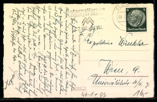 AK Gleiwitz, Wilhelmstrasse mit Strassenbahn