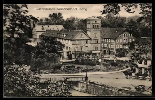 AK Stuttgart, Hotel Leuzesches Mineralbad Berg