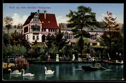 AK Solingen, Vergnügungs-Etablissement - Gasthaus Ittertaler Volkspark