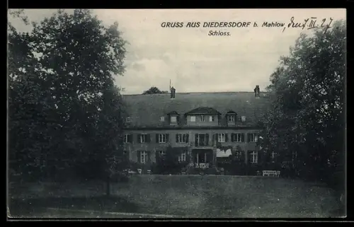 AK Diedersdorf / Teltow, Blick auf das Schloss