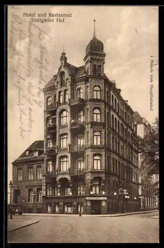 AK Hamburg-St.Georg, Hotel und Restaurant Stuttgarter Hof, Bremer Reihe 10, Besitzer Friedrich Luz