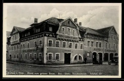 AK Eisfeld i. Thür., Hotel zum grünen Baum