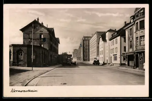 AK Kornwestheim, Partie am Bahnhof