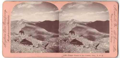 Stereo-Fotografie Keystone View Company, Meadville, Ansicht Colorado, Finger Prints of the Creator