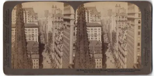 Stereo-Fotografie Underwood & Underwood, New York, Ansicht New York City, View from Empire State Building