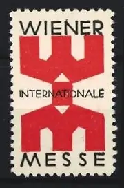 Reklamemarke Wien, Internationale Messe, Rotes Logo