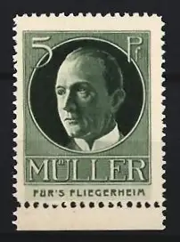 Reklamemarke Portrait Müller, Fürs Fliegerheim