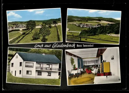 AK Gladenbach /Hessen, Café-Pension Haus Tannenhof, Inh. Johanna Preissler