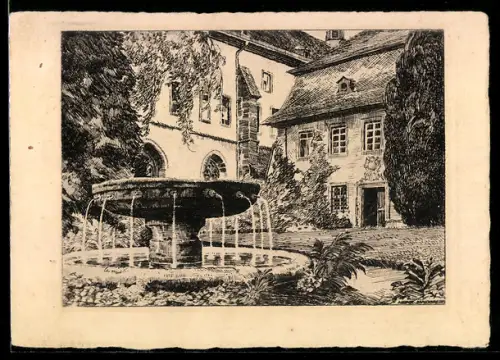 AK Eberbach /Rheingau, Klostergarten