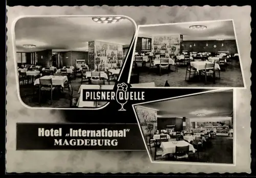 AK Magdeburg, Interhotel International - Pilsnerquelle (Innenansichten)