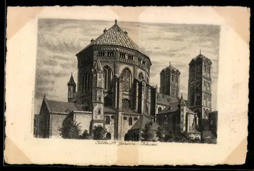 Künstler-AK Köln, St. Gereon-Kirche