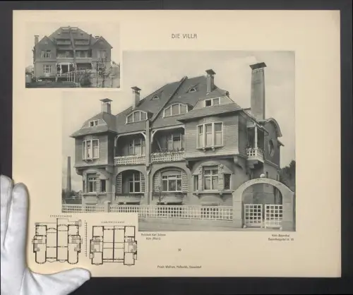 Fotografie Lichtdruck Friedr. Wolfrum, Düsseldorf, Ansicht Köln-Bayenthal, Villa Bayenthalgürtel 14/16, Karl Schöne