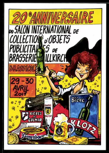 AK Illkirch-Graffenstaden, Association Brassicol, 20e Anniversaire Salon Internationale de Collection d`objets Brasserie