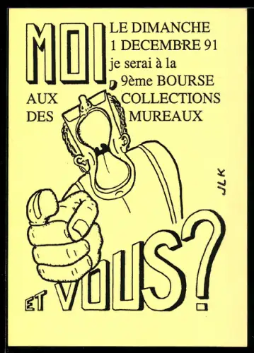 AK Mureaux, 9ème Bourse aux Collections de Mureaux 1991, Ansichtskartenbörse