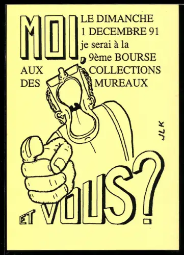 AK Mureaux, 9ème Bourse aux Collections de Mureaux 1991, Ansichtskartenbörse