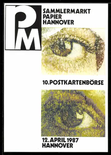 AK Hannover, 10. Postkartenbörse 1987, Sammlermarkt Papier Hannover