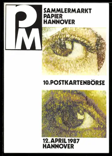 AK Hannover, 10. Postkartenbörse 1987, Sammlermarkt Papier Hannover, Ansichtskartenbörse