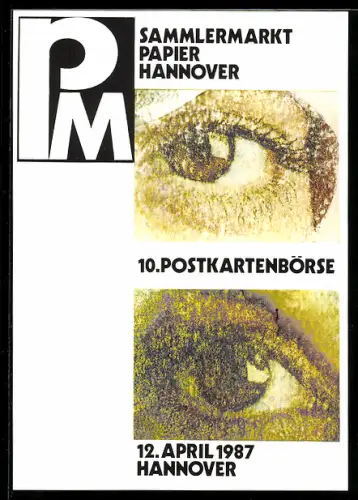 AK Hannover, 10. Postkartenbörse 1987, Sammlermarkt Papier Hannover