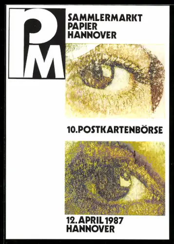 AK Hannover, 10. Postkartenbörse 1987, Sammlermarkt Papier Hannover
