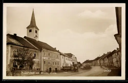 AK Neukirchen am Walde, Gasthaus Hubert Baungartner im Ort