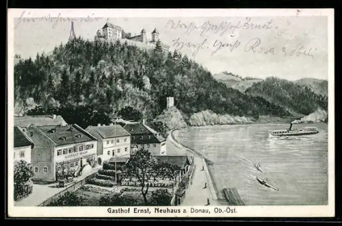 AK Neuhaus a. Donau, Gasthof Ernst