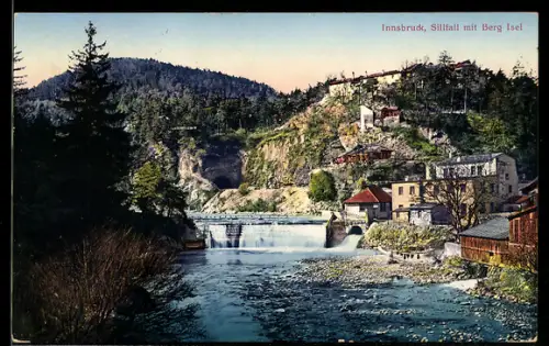 AK Innsbruck, Sillfall mit Berg Isel