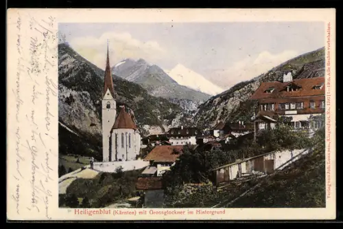 AK Heiligenblut /Kärnten, Grossglockner im Hintergrund