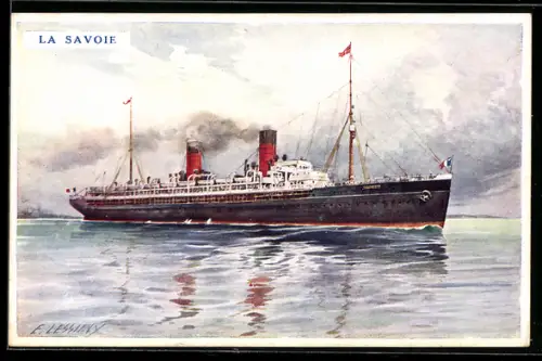 AK Passagierschiff La Savoie vor der Küste