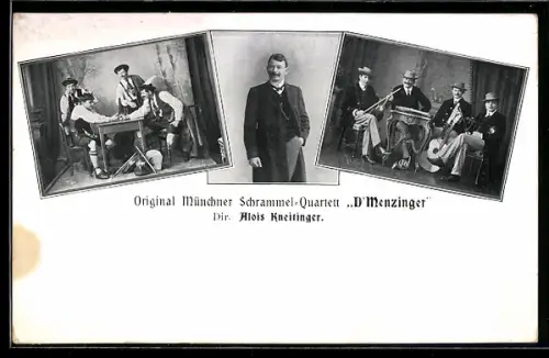 AK Original Münchner Schrammel-Quartett D`Menzinger, Dir. Alois Kneitinger