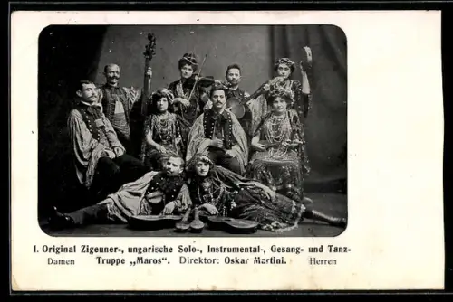 AK Zigeuner-Trachtenkapelle Maros, Dir. Oskar Martini