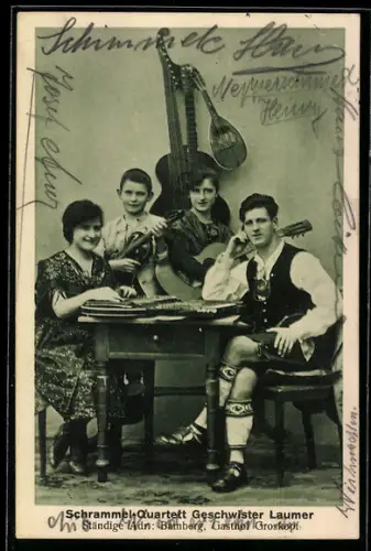 AK Schrammel-Quartett Geschwister Laumer