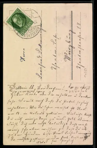 AK Kleines Mädchen mit Rosenstrauss vor einer Bank