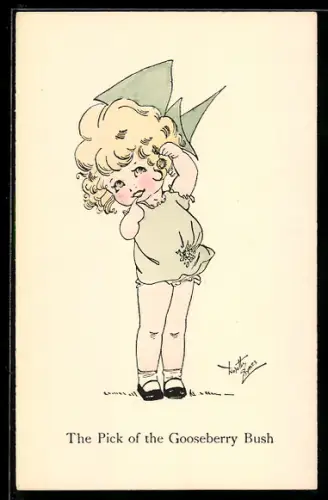 AK The Pick of the Gooseberry Bush, Little Girl with Hair Bow