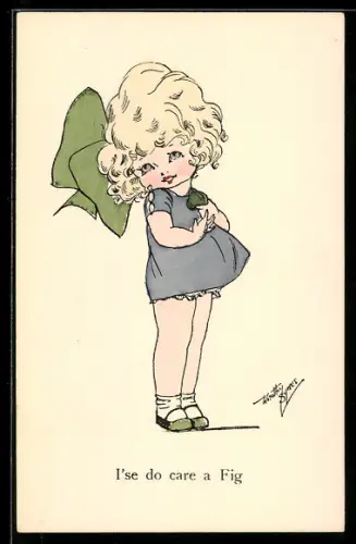 AK I`se do care a Fig, Little Girl with Hair Bow