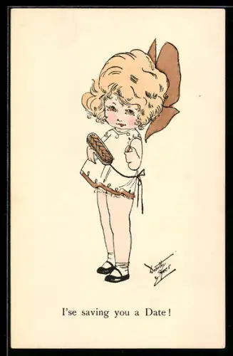 AK I`se saving you a Date!, Little Girl with Hair Bow