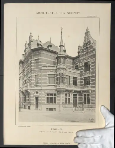 Fotografie Lichtdruck Kanter & Mohr, Berlin, Ansicht Bruxelles, Wohnhaus Avenue Louise 294a, Arch. Ernest Delune