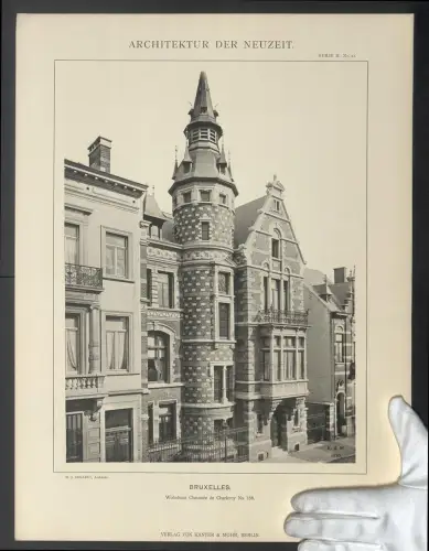 Fotografie Lichtdruck Kanter & Mohr, Berlin, Ansicht Bruxelles, Wohnhaus Chaussée de Charleroy 188, Arch. H. J. Beyaert