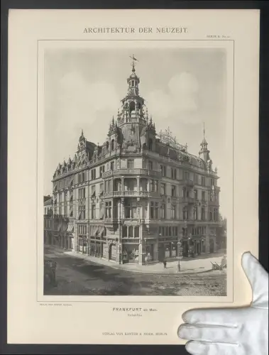 Fotografie Lichtdruck Kanter & Mohr, Berlin, Ansicht Frankfurt /Main, Kaiserbau mit Restaurant J. F. Menzer, G. M. Holz