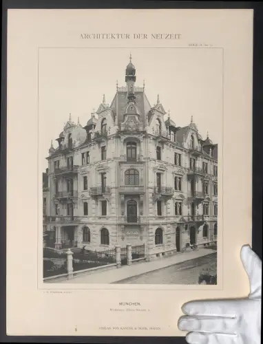 Fotografie Lichtdruck Kanter & Mohr, Berlin, Ansicht München, Wohnhaus in der Elvira-Strasse 2, Arch. C. W. Warmbach