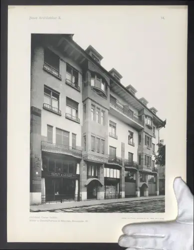 Fotografie Lichtdruck Friedr. Wolfrum & Co., Wien, Ansicht München, Wohnhaus, Sonnenstrasse 12, Arch. Oscar Delisle