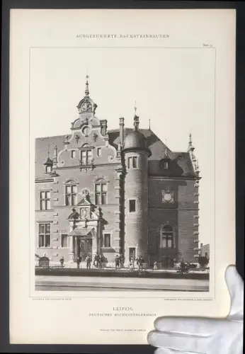 Fotografie Lichtdruck Roemmler & Jonas, Dresden, Ansicht Leipzig, Deutsches Buchhändlerhaus, Arch. Kayser & v. Groszheim