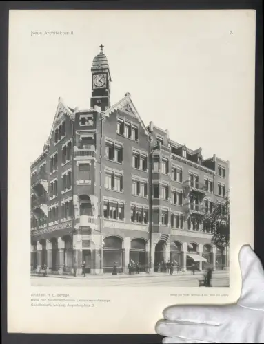Fotografie Lichtdruck Friedr. Wolfrum & Co., Wien, Ansicht Leipzig, Niederländische Lebensversicherungsgesellschaft