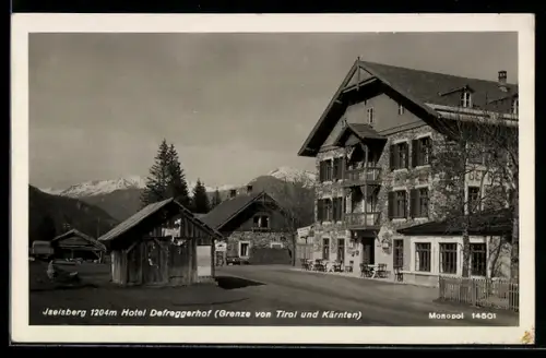 AK Iselsberg /Tirol, Hotel Defreggerhof an der Grenze Tirol und Kärnten